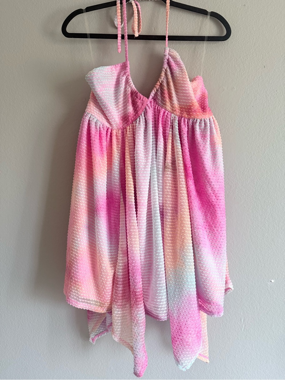 Pink Multicolor Tie-Dye Halter Too